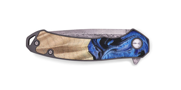 EDC Wood+Resin Pocket Knife - Remy (Blue, 687320)