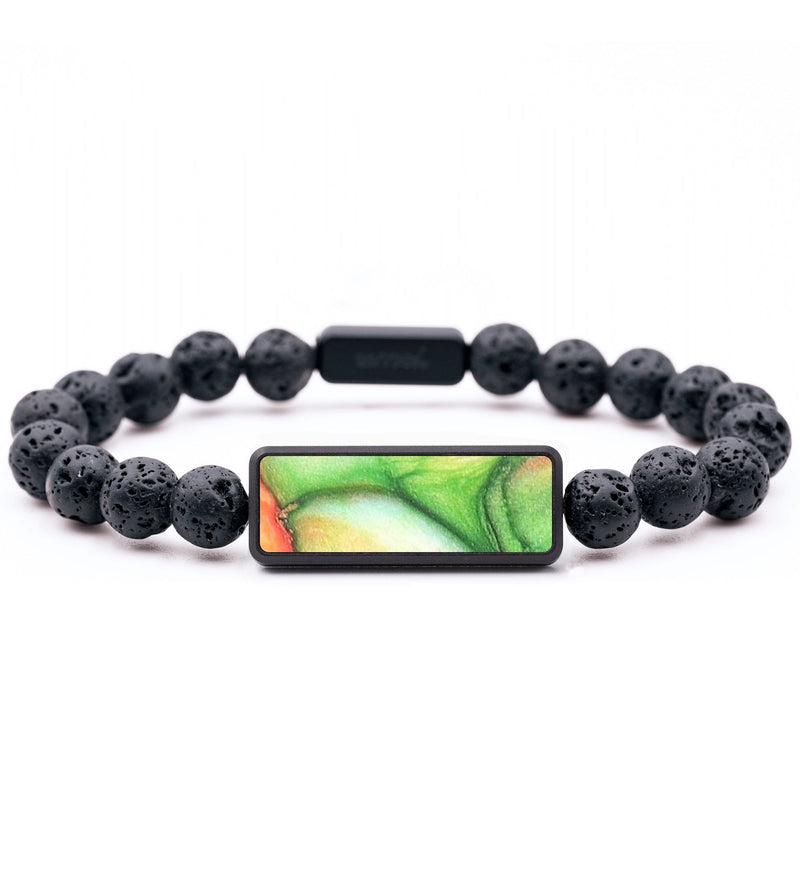 Lava Bead Wood+Resin Bracelet - Diego (Watercolor, 687545)