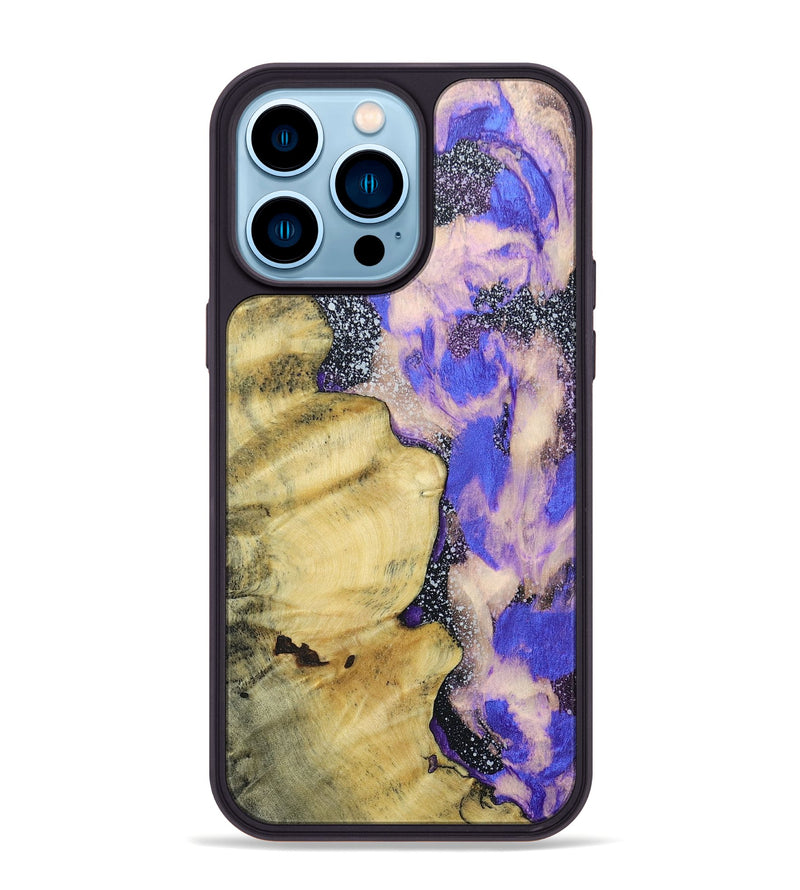 iPhone 14 Pro Max Wood+Resin Phone Case - Latasha (Cosmos, 687554)