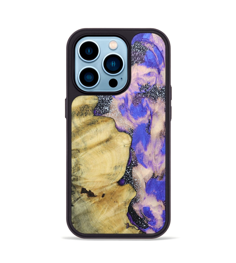 iPhone 14 Pro Wood+Resin Phone Case - Latasha (Cosmos, 687554)
