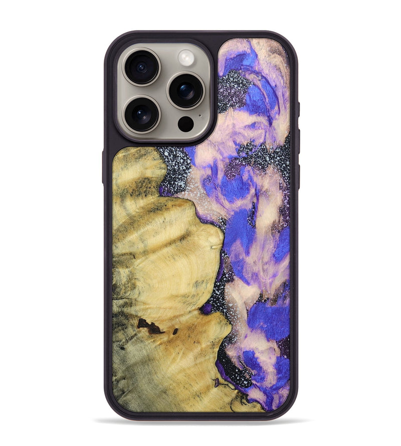 iPhone 15 Pro Max Wood+Resin Phone Case - Latasha (Cosmos, 687554)