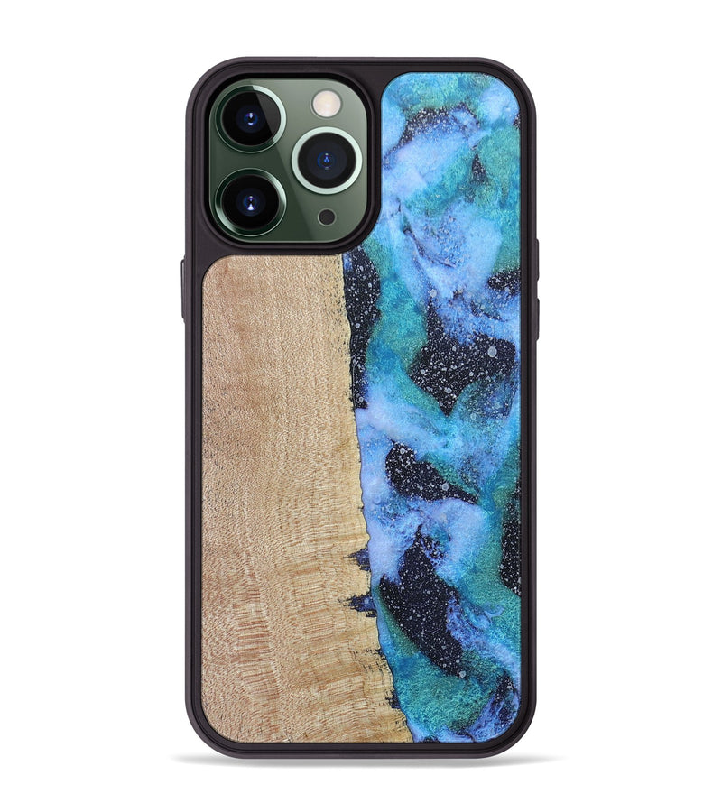 iPhone 13 Pro Max Wood+Resin Phone Case - Cyrus (Cosmos, 687603)