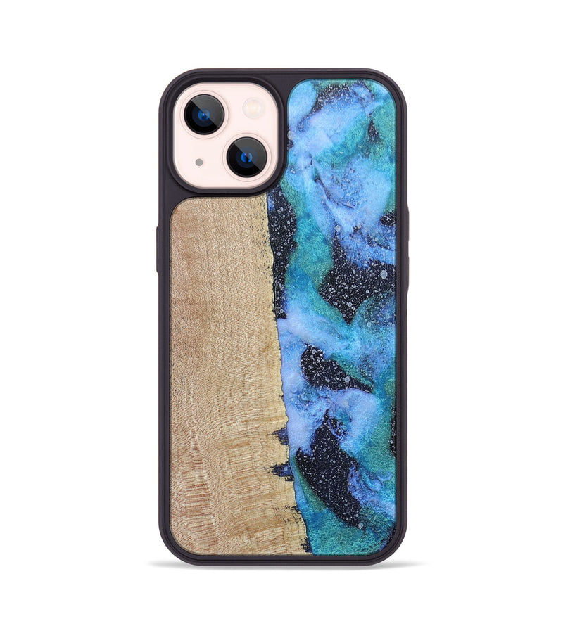 iPhone 14 Wood+Resin Phone Case - Cyrus (Cosmos, 687603)