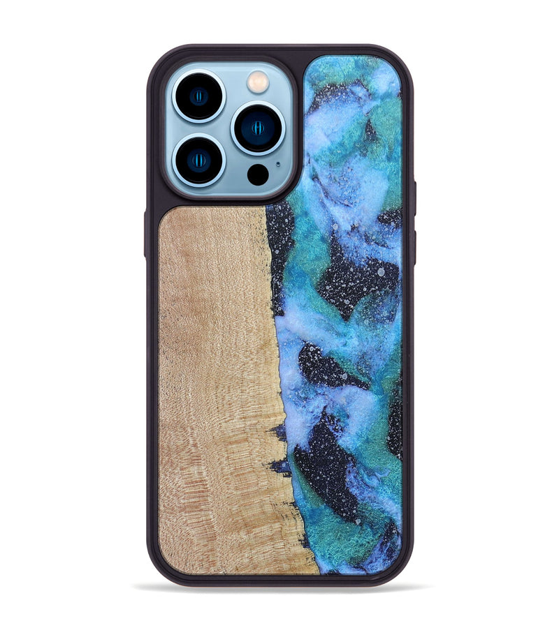 iPhone 14 Pro Max Wood+Resin Phone Case - Cyrus (Cosmos, 687603)
