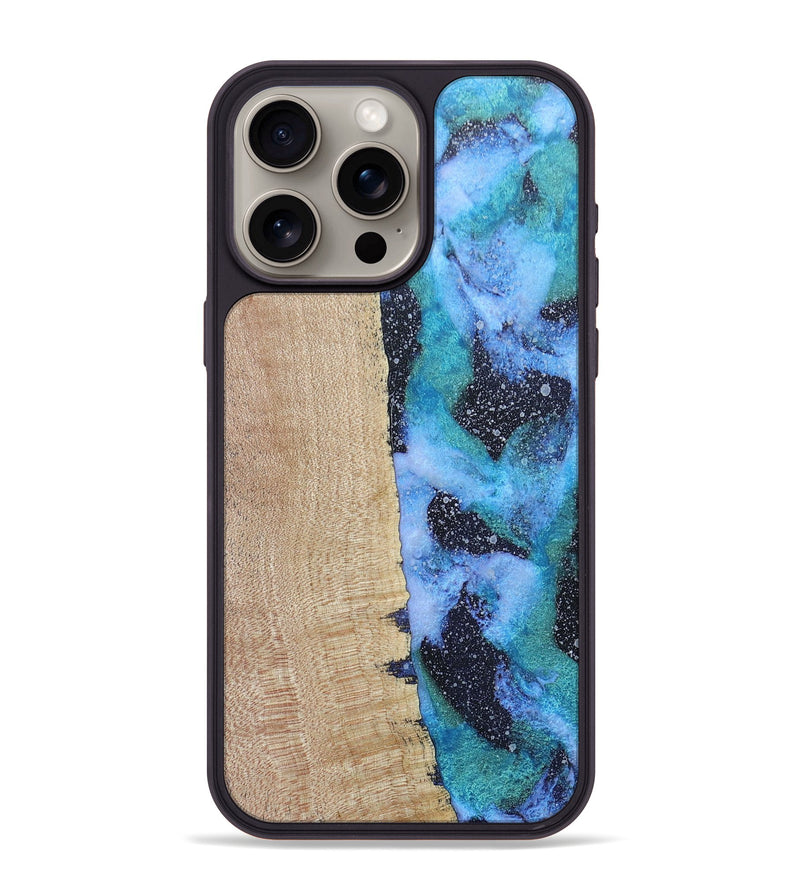 iPhone 15 Pro Max Wood+Resin Phone Case - Cyrus (Cosmos, 687603)