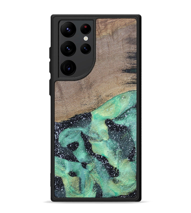 Galaxy S22 Ultra Wood+Resin Phone Case - Tevin (Cosmos, 687616)