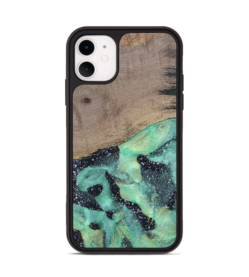 iPhone 11 Wood+Resin Phone Case - Tevin (Cosmos, 687616)