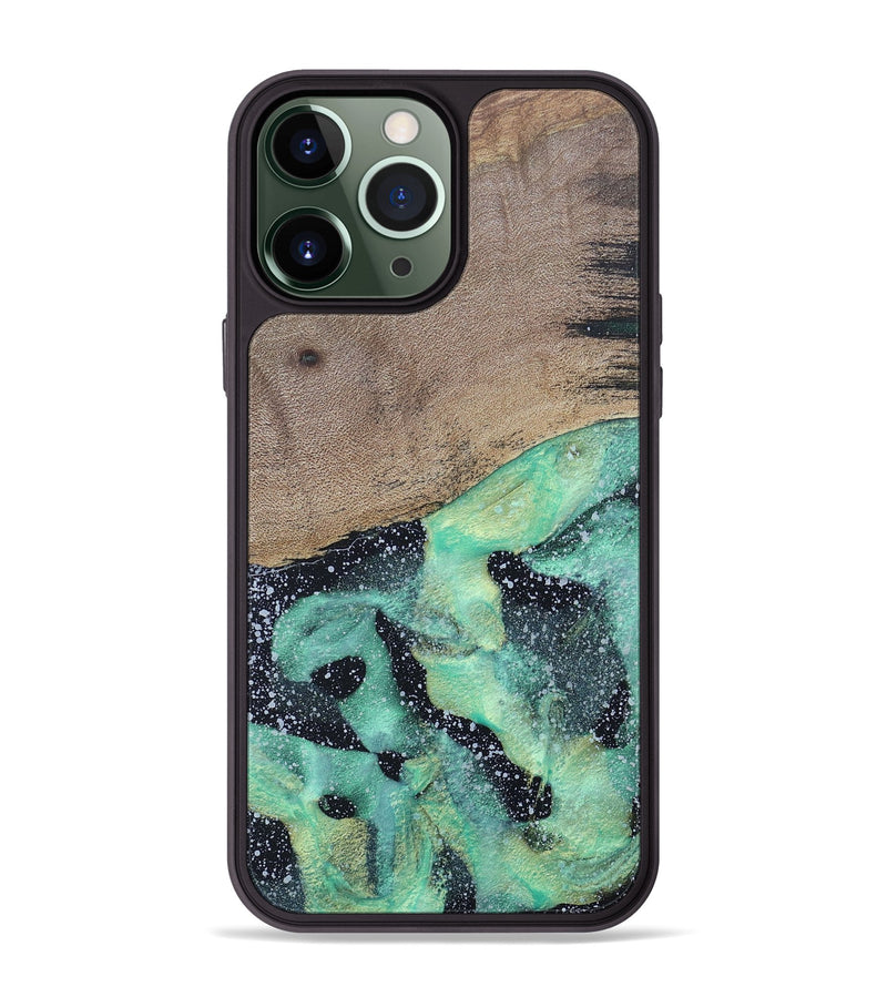 iPhone 13 Pro Max Wood+Resin Phone Case - Tevin (Cosmos, 687616)