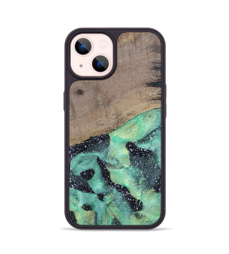 iPhone 14 Wood+Resin Phone Case - Tevin (Cosmos, 687616)