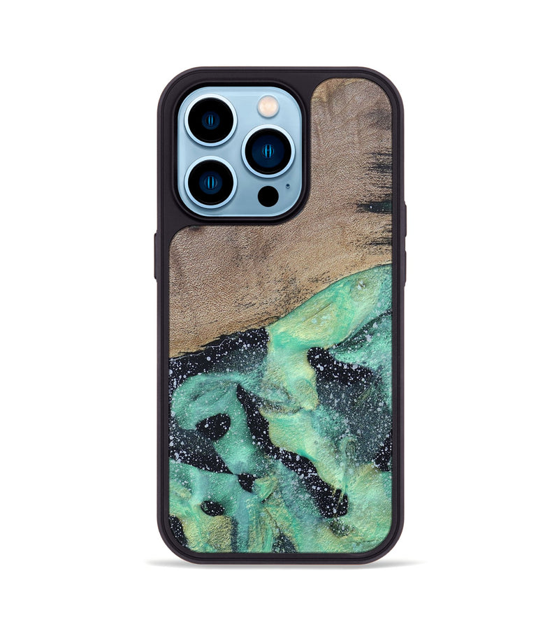 iPhone 14 Pro Wood+Resin Phone Case - Tevin (Cosmos, 687616)