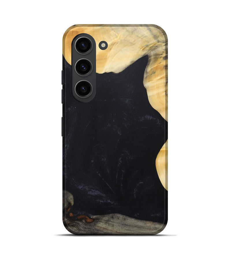 Galaxy S23 Wood+Resin Live Edge Phone Case - Declan (Pure Black, 687735)