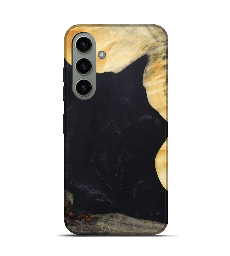 Galaxy S24 Wood+Resin Live Edge Phone Case - Declan (Pure Black, 687735)
