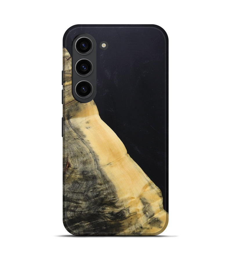 Galaxy S23 Wood+Resin Live Edge Phone Case - Clyde (Pure Black, 687736)