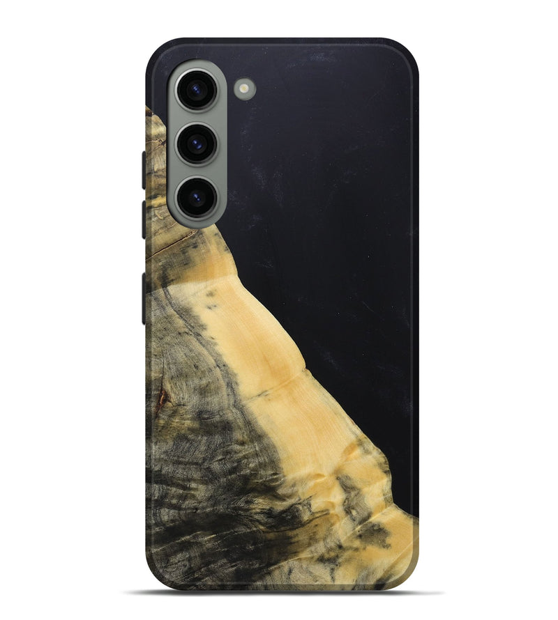 Galaxy S23 Plus Wood+Resin Live Edge Phone Case - Clyde (Pure Black, 687736)