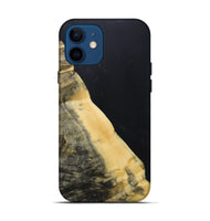 iPhone 12 Wood+Resin Live Edge Phone Case - Clyde (Pure Black, 687736)