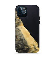 iPhone 12 Pro Wood+Resin Live Edge Phone Case - Clyde (Pure Black, 687736)