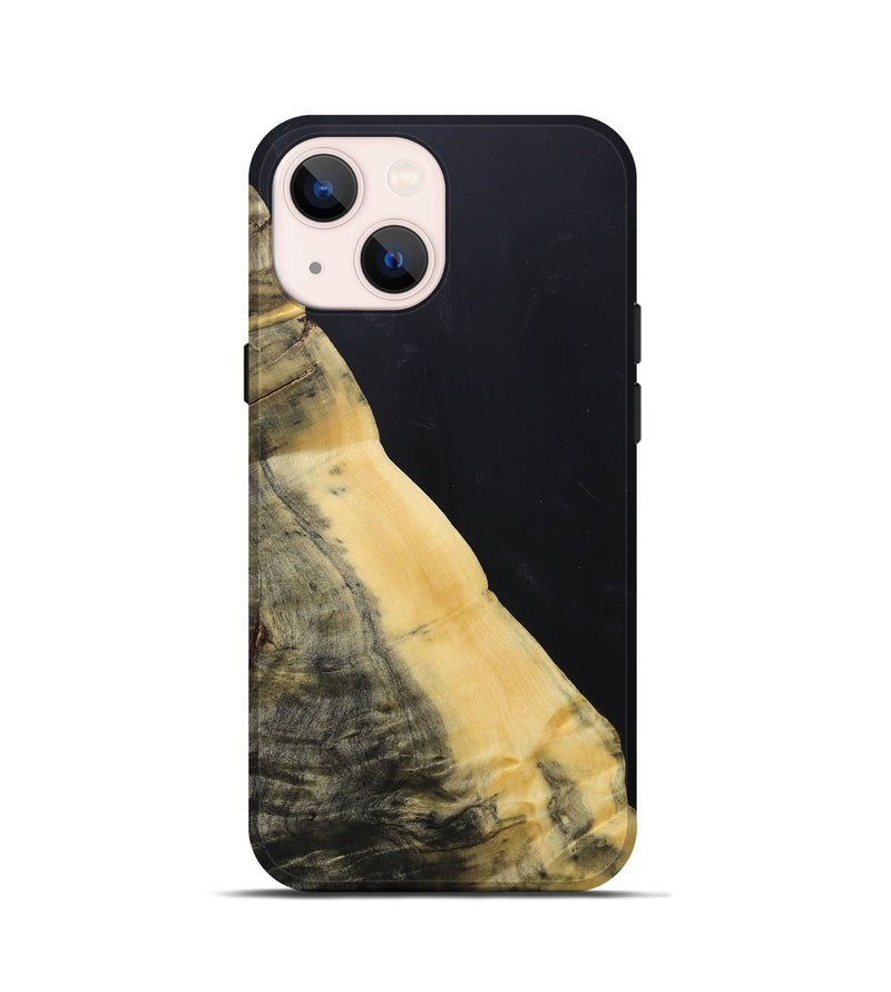 iPhone 13 mini Wood+Resin Live Edge Phone Case - Clyde (Pure Black, 687736)