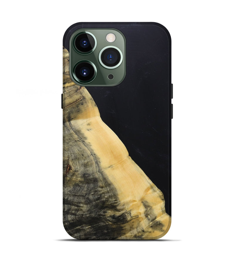 iPhone 13 Pro Wood+Resin Live Edge Phone Case - Clyde (Pure Black, 687736)