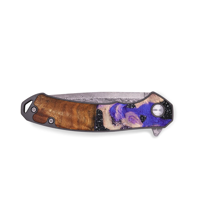 EDC Wood+Resin Pocket Knife - Toby (Cosmos, 687778)