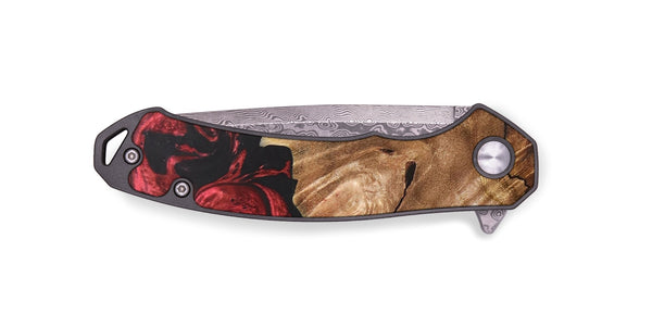 EDC Wood+Resin Pocket Knife - Rickey (Red, 687785)