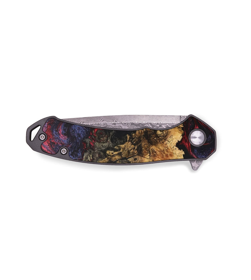 EDC Wood+Resin Pocket Knife - Paulette (Red, 687789)