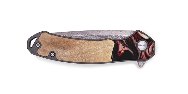 EDC Wood+Resin Pocket Knife - Lyla (Red, 687794)