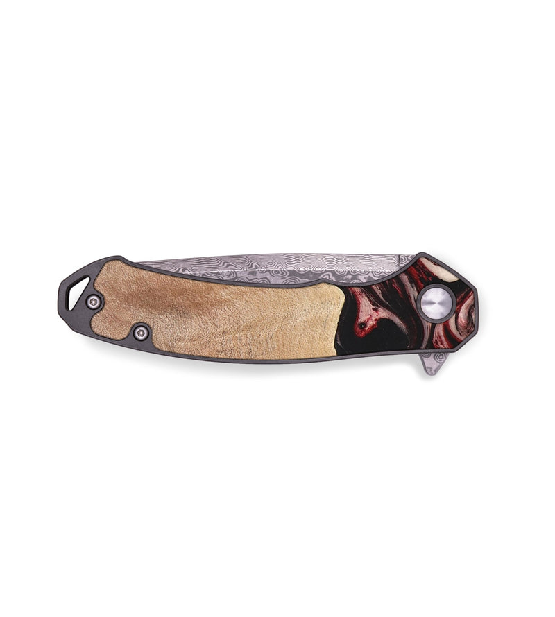 EDC Wood+Resin Pocket Knife - Lyla (Red, 687794)