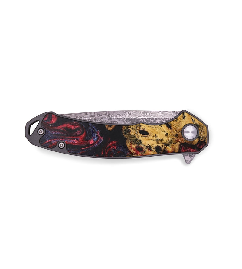 EDC Wood+Resin Pocket Knife - Demi (Red, 687795)