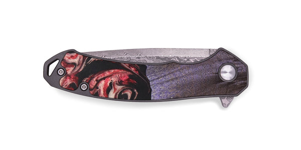 EDC Wood+Resin Pocket Knife - Monica (Red, 687796)
