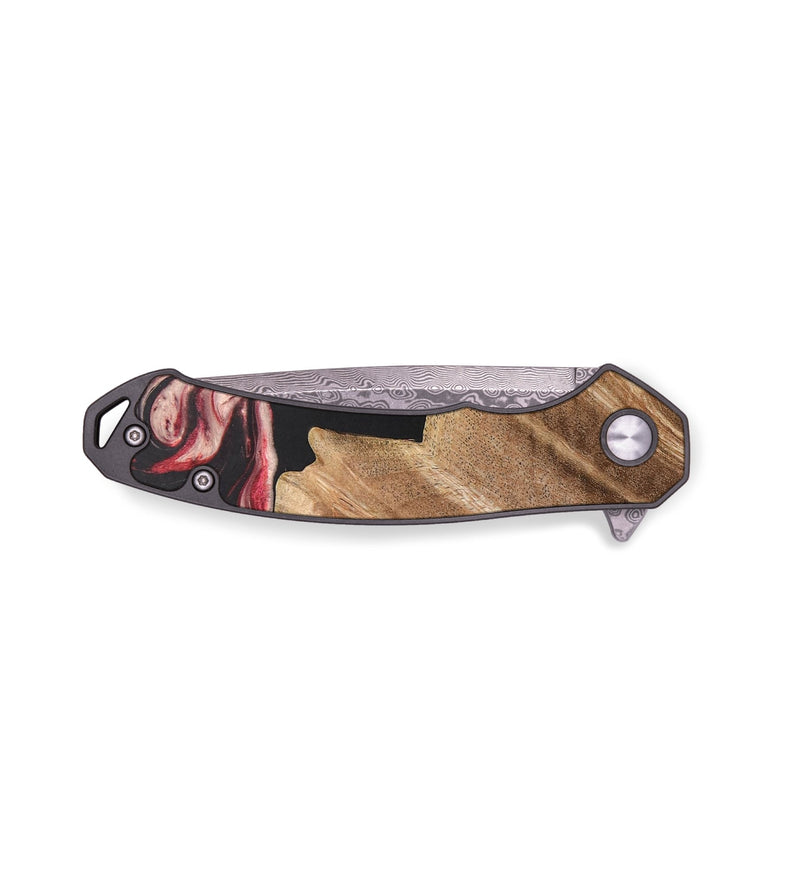 EDC Wood+Resin Pocket Knife - Armando (Red, 687799)
