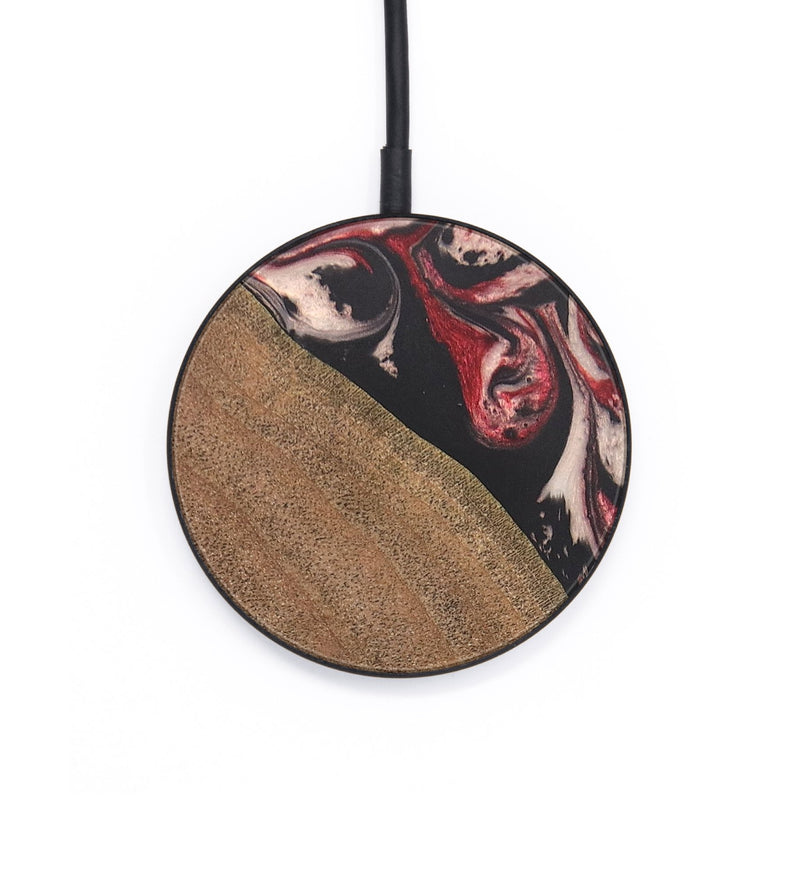 Circle Wood+Resin Wireless Charger - Edward (Red, 687830)