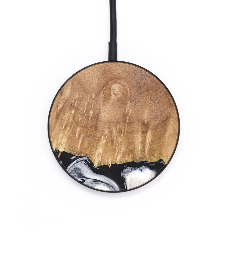 Circle Wood+Resin Wireless Charger - Benny (Black & White, 687833)