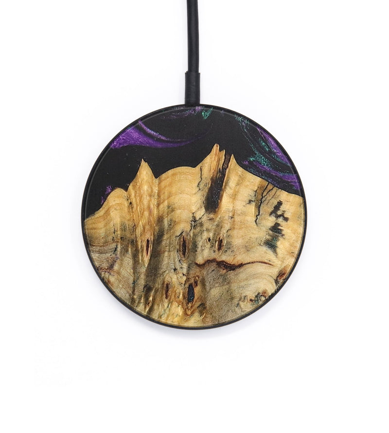 Circle Wood+Resin Wireless Charger - Raelyn (Purple, 687857)
