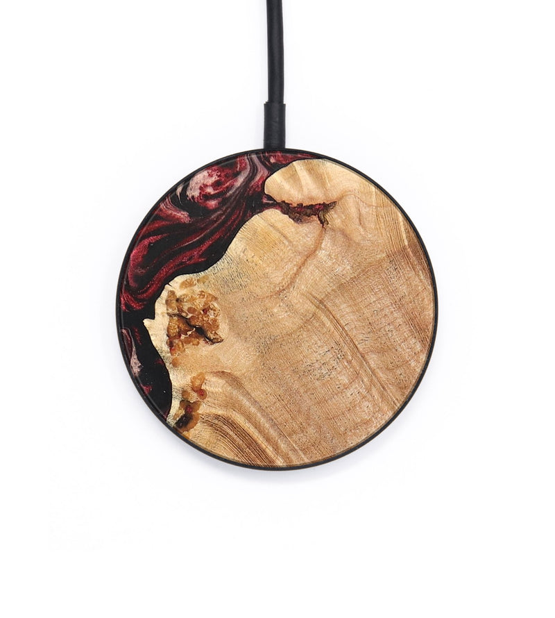 Circle Wood+Resin Wireless Charger - Trent (Red, 687863)