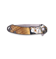 EDC Wood+Resin Pocket Knife - Dave (Teal & Gold, 687909)
