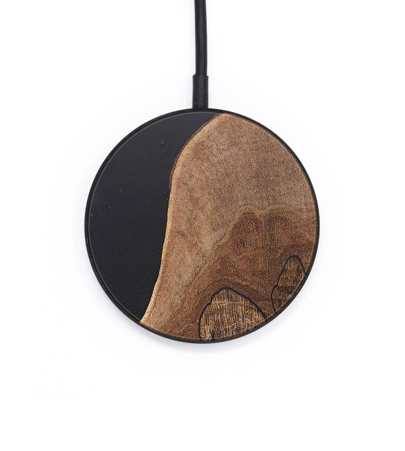 Circle Wood+Resin Wireless Charger - Jade (Pure Black, 687949)