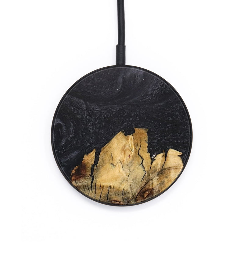 Circle Wood+Resin Wireless Charger - Brenda (Pure Black, 687951)