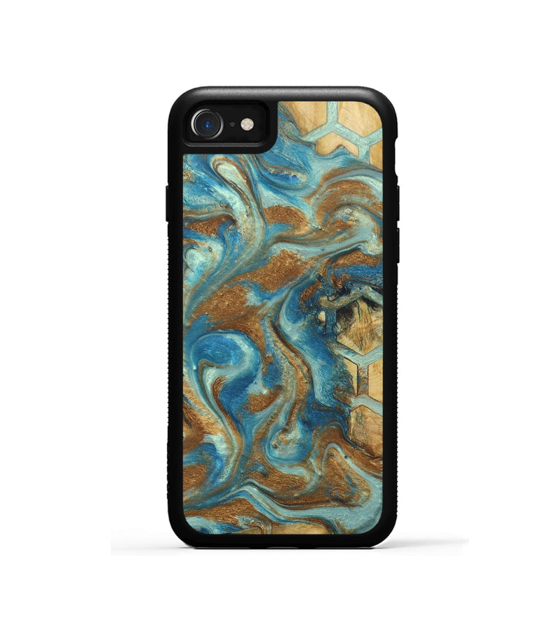 iPhone SE Wood+Resin Phone Case - Gina (Pattern, 688037)
