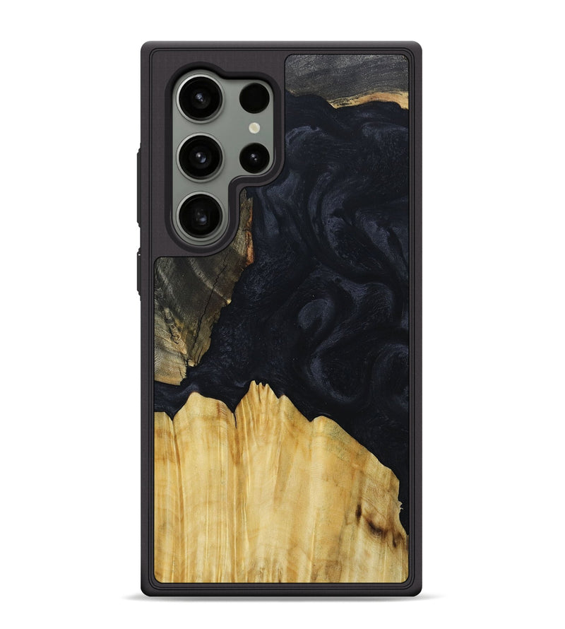 Galaxy S24 Ultra Wood+Resin Phone Case - Guy (Pure Black, 688084)
