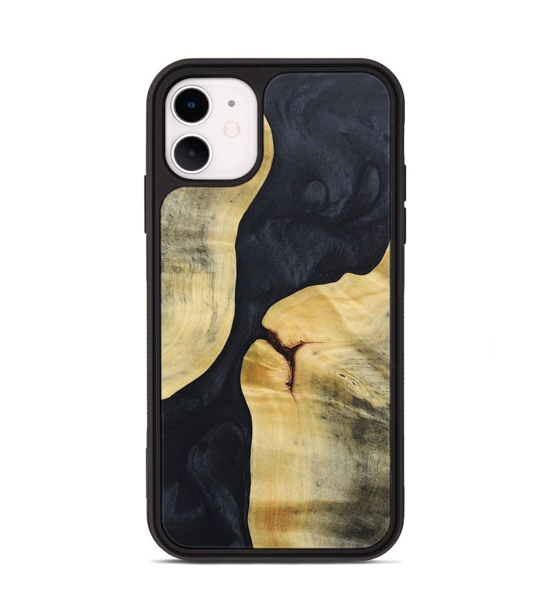 iPhone 11 Wood+Resin Phone Case - Gage (Pure Black, 688089)