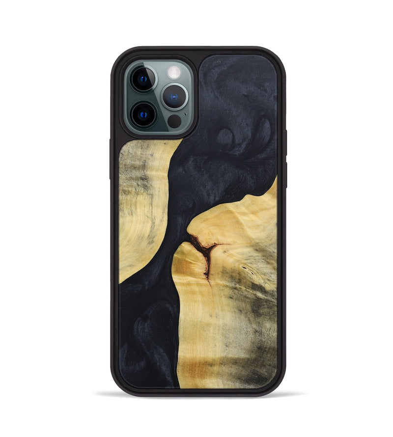 iPhone 12 Pro Wood+Resin Phone Case - Gage (Pure Black, 688089)