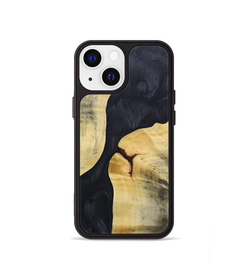 iPhone 13 mini Wood+Resin Phone Case - Gage (Pure Black, 688089)