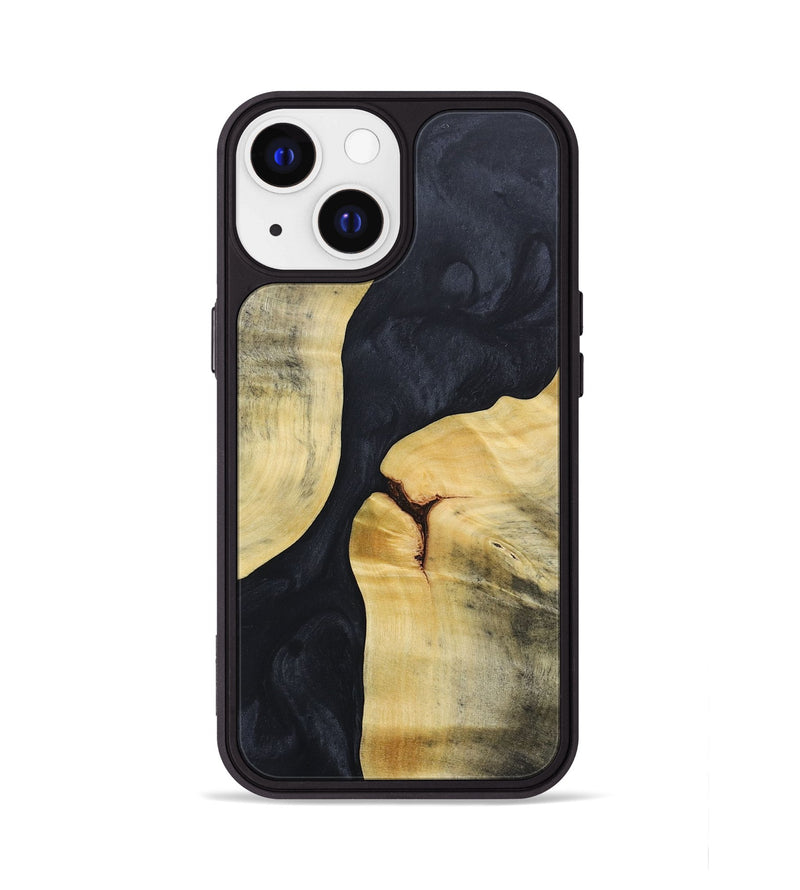 iPhone 13 Wood+Resin Phone Case - Gage (Pure Black, 688089)