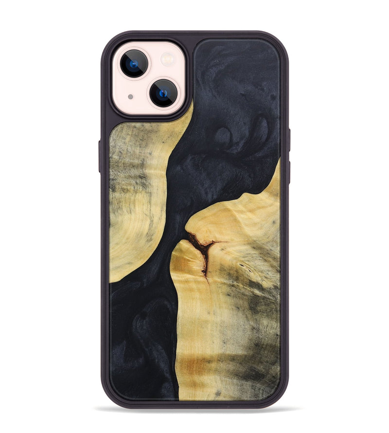 iPhone 14 Plus Wood+Resin Phone Case - Gage (Pure Black, 688089)