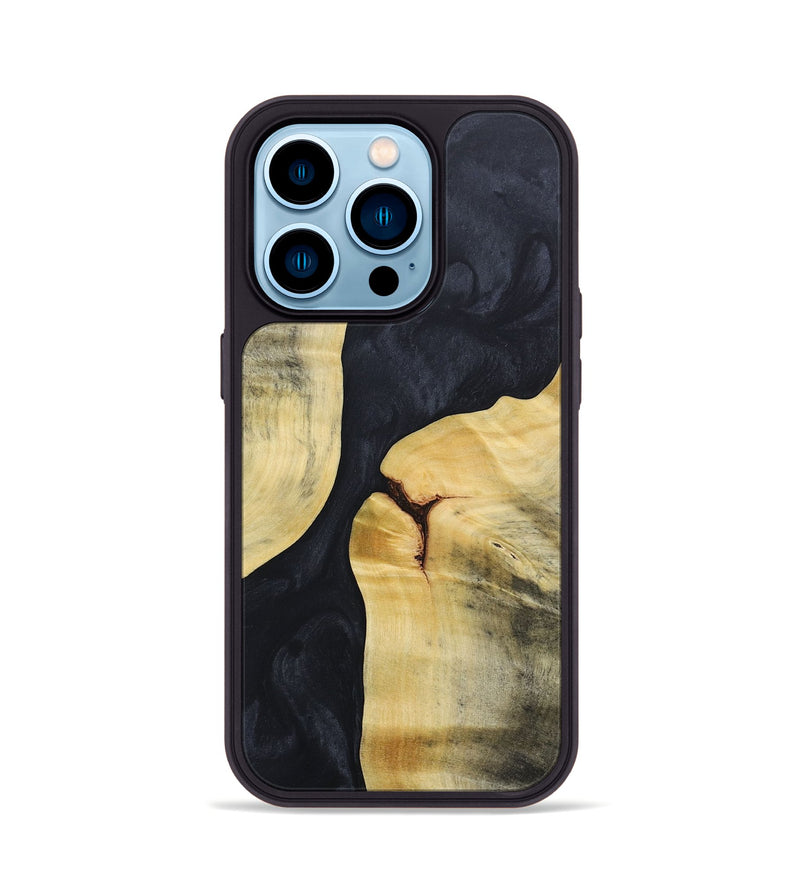iPhone 14 Pro Wood+Resin Phone Case - Gage (Pure Black, 688089)