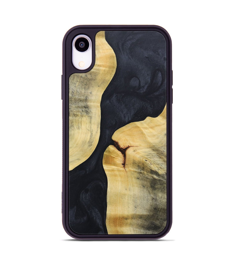 iPhone Xr Wood+Resin Phone Case - Gage (Pure Black, 688089)