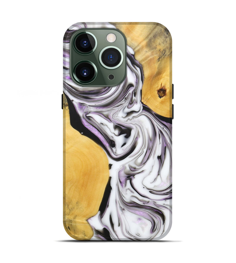 iPhone 13 Pro Wood+Resin Live Edge Phone Case - Matt (Black & White, 688099)