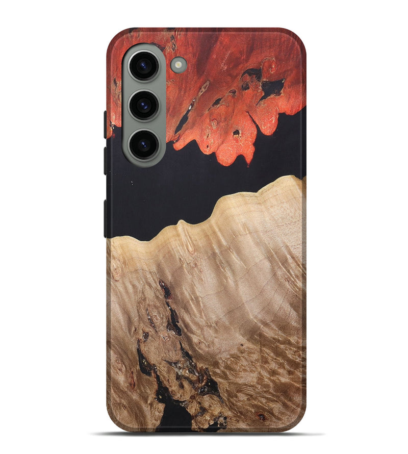 Galaxy S23 Plus Wood+Resin Live Edge Phone Case - Catherine (Pure Black, 688115)