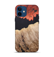 iPhone 12 Wood+Resin Live Edge Phone Case - Catherine (Pure Black, 688115)
