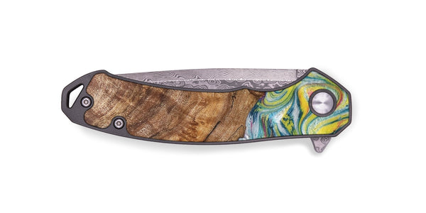 EDC Wood+Resin Pocket Knife - Frederick (Blue, 688138)